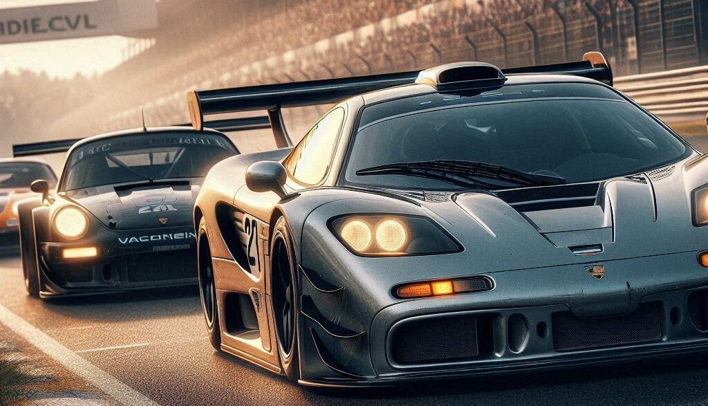 a race cars on a track