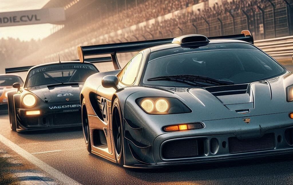 a race cars on a track