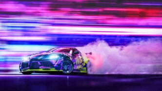 sportscar drift neon 144519 1280x720