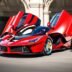 a red sports car with doors open